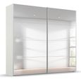 Beluga Extra Sliding Wardrobe - 226cm - 2 Door - Mirrored - Alpine White