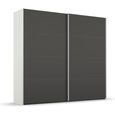 Beluga Extra Sliding Wardrobe - 226cm - 2 Door - Alpine White & Graphite
