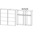 Beluga Extra Sliding Wardrobe - 226cm - 2 Door - Alpine White & Graphite