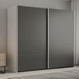 Beluga Extra Sliding Wardrobe - 226cm - 2 Door - Alpine White & Graphite