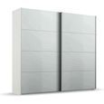 Beluga Extra Sliding Wardrobe - 226cm - 2 Door - Alpine White & Silk Grey