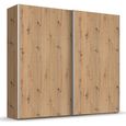 Beluga Extra Sliding Wardrobe - 226cm - 2 Door - Artisan Oak