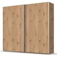 Beluga Extra Sliding Wardrobe - 226cm - 2 Door - Artisan Oak