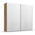 Beluga Extra Sliding Wardrobe - 226cm - 2 Door - Artisan Oak & Alpine White