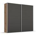 Beluga Extra Sliding Wardrobe - 226cm - 2 Door - Artisan Oak & Graphite