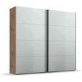 Beluga Extra Sliding Wardrobe - 226cm - 2 Door - Artisan Oak & Silk Grey