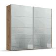 Rauch Beluga Extra 226cm 2 Door Sliding Wardrobe - Artisan Oak and Silk Grey Glass