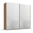 Rauch Beluga Extra 226cm 2 Door Sliding Wardrobe - Artisan Oak and White Glass