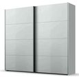 Beluga Extra Sliding Wardrobe - 226cm - 2 Door - Silk Grey