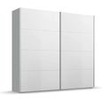 Beluga Extra Sliding Wardrobe - 226cm - 2 Door - Silk Grey & Alpine White