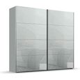 Rauch Beluga Extra 226cm 2 Door Sliding Wardrobe - Silk Grey and Silk Grey Glass