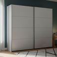 Beluga Extra Sliding Wardrobe - 226cm - 2 Door - Silk Grey