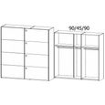 Beluga Extra Sliding Wardrobe - 226cm - 2 Door - White High Gloss & Silk Grey Front