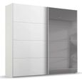 Rauch Beluga Extra 226cm 2 Door Sliding Wardrobe with Grey Mirror - Alpine White