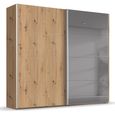 Rauch Beluga Extra 226cm 2 Door Sliding Wardrobe with Grey Mirror - Artisan Oak