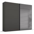 Rauch Beluga Extra 226cm 2 Door Sliding Wardrobe with Grey Mirror - Graphite