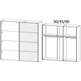 Beluga Extra Sliding Wardrobe - 226cm - 2 Door - Mirror - Alpine White & White High Gloss