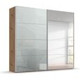 Beluga Extra Sliding Wardrobe - 226cm - 2 Door - Mirror - Artisan Oak & Silk Grey Glass