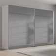 Rauch Beluga Extra 271cm 2 Door Sliding Grey Mirrored Wardrobe - Alpine White