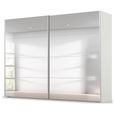 Beluga Extra Sliding Wardrobe - 271cm - 2 Door - Mirrored - Alpine White