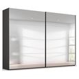 Beluga Extra Sliding Wardrobe - 271cm - 2 Door - Mirrored - Graphite