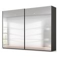Beluga Extra Sliding Wardrobe - 271cm - 2 Door - Mirrored - Graphite