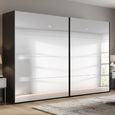 Beluga Extra Sliding Wardrobe - 271cm - 2 Door - Mirrored - Graphite