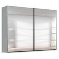 Beluga Extra Sliding Wardrobe - 271cm - 2 Door - Mirrored - Silk Grey