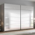 Beluga Extra Sliding Wardrobe - 271cm - 2 Door - Mirrored - Silk Grey