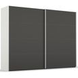 Beluga Extra Sliding Wardrobe - 271cm - 2 Door - Alpine White & Graphite