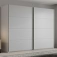 Beluga Extra Sliding Wardrobe - 271cm - 2 Door - Alpine White & Silk Grey