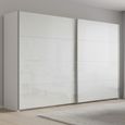 Beluga Extra Sliding Wardrobe - 271cm - 2 Door - Alpine White & White High Gloss