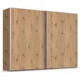 Beluga Extra Sliding Wardrobe - 271cm - 2 Door - Artisan Oak