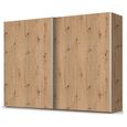 Beluga Extra Sliding Wardrobe - 271cm - 2 Door - Artisan Oak