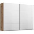 Beluga Extra Sliding Wardrobe - 271cm - 2 Door - Artisan Oak & Alpine White