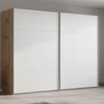 Beluga Extra Sliding Wardrobe - 271cm - 2 Door - Artisan Oak & Alpine White