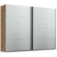 Beluga Extra Sliding Wardrobe - 271cm - 2 Door - Artisan Oak & Silk Grey
