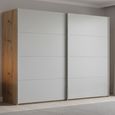 Beluga Extra Sliding Wardrobe - 271cm - 2 Door - Artisan Oak & Silk Grey