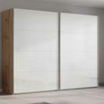 Beluga Extra Sliding Wardrobe - 271cm - 2 Door - Artisan Oak & White High Gloss