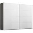 Beluga Extra Sliding Wardrobe - 271cm - 2 Door - Graphite & Alpine White