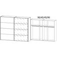 Beluga Extra Sliding Wardrobe - 271cm - 2 Door - Graphite & Silk Grey Glass Front