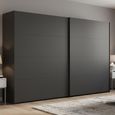 Beluga Extra Sliding Wardrobe - 271cm - 2 Door - Graphite