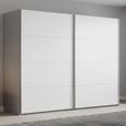Beluga Extra Sliding Wardrobe - 271cm - 2 Door - Silk Grey & Alpine White