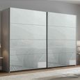 Rauch Beluga Extra 271cm 2 Door Sliding Wardrobe - Silk Grey and Silk Grey Glass