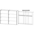 Beluga Extra Sliding Wardrobe - 271cm - 2 Door - Silk Grey & White High Gloss