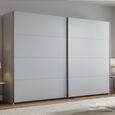 Beluga Extra Sliding Wardrobe - 271cm - 2 Door - Silk Grey