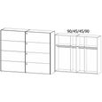 Beluga Extra Sliding Wardrobe - 271cm - 2 Door - White High Gloss & Artisan Oak Front