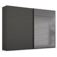 Rauch Beluga Extra 271cm 2 Door Sliding Wardrobe with Grey Mirror - Graphite