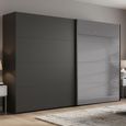 Rauch Beluga Extra 271cm 2 Door Sliding Wardrobe with Grey Mirror - Graphite