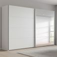 Beluga Extra Sliding Wardrobe - 271cm - 2 Door - Mirror - Alpine White